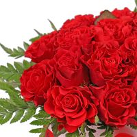 Червоні троянди у коробці Любар