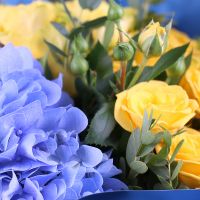 Blue and yellow bouquet Abay