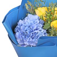 Blue and yellow bouquet Prienai