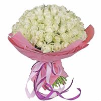 Bouquet 101 white roses Kelme