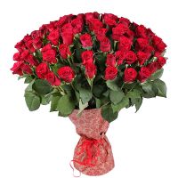 101 імпортна червона троянда Карабібер