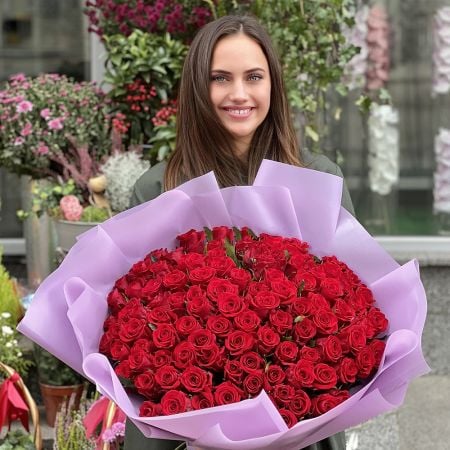 101 червона троянда Київ