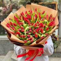 101 red tulips Rzhyschiv