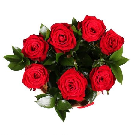 Букет 7 красных роз