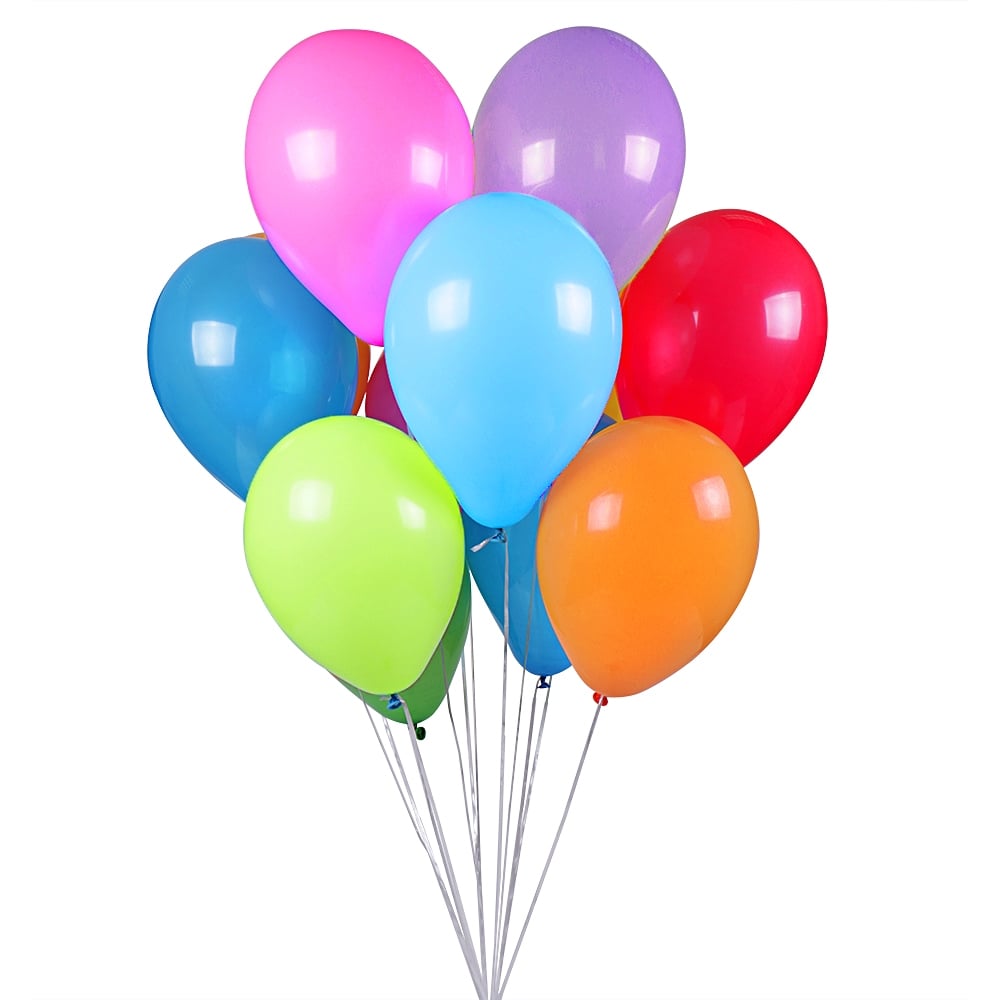 11 різнокольорових кульок