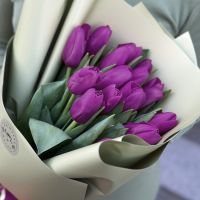 15 фиолетовых тюльпанов Пескара