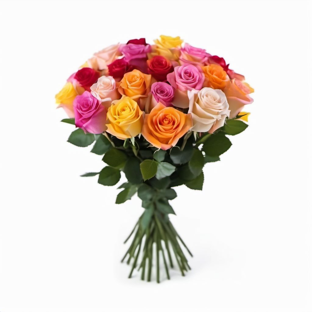 15 разноцветных роз Оактон