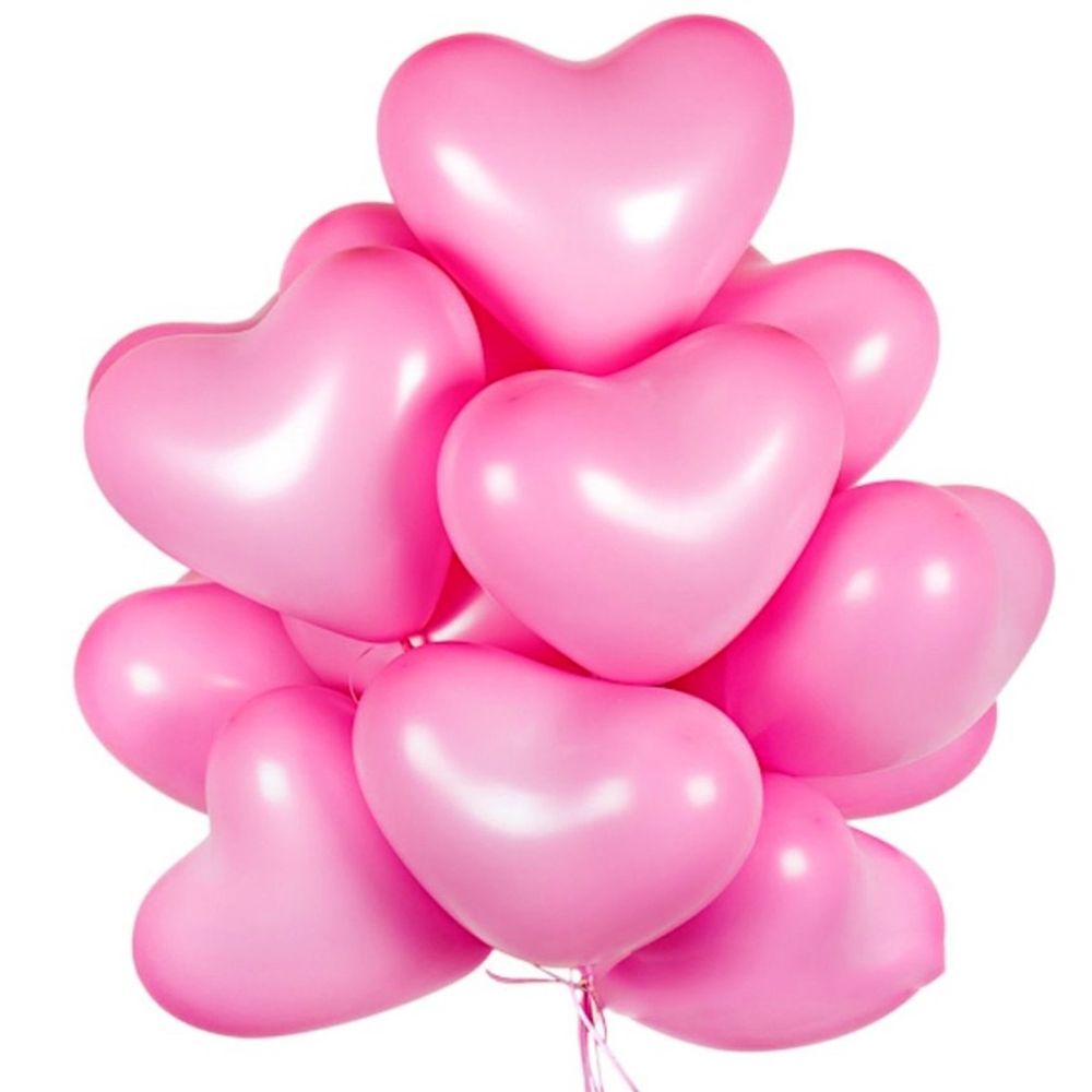 15 розовых шаров сердце 15 розовых шаров сердце