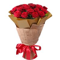 Букет квітів 21 троянда червона Сант Анджело-Лодиджано