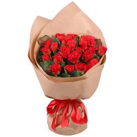 Букет 25 червоних троянд  Маргілан