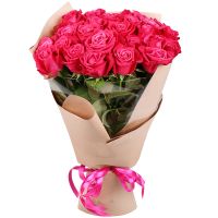 25 hot pink roses Kagarlyk