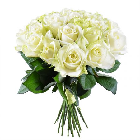Диамант - Бизнес букет - Розы белые 25 шт Альбенс