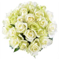Диамант - Бизнес букет - Розы белые 25 шт Модеста