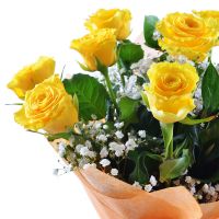 Квіти поштучно жовті троянди Алва