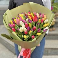 51 разноцветных тюльпанов Лангата