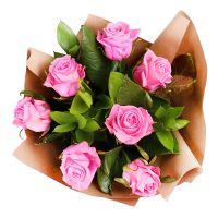 Букет 7 розовых роз Рэнгсдорф