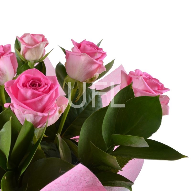 Букет 7 розовых роз Букет 7 розовых роз