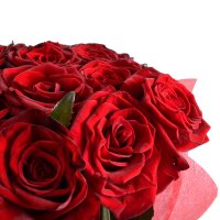 Букет цветов 25 красных роз Эссерт