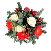 Christmas tree bouquet+Chocolate Santa Claus Baranovichi