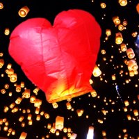 Sky lantern Heart Vinnitsa