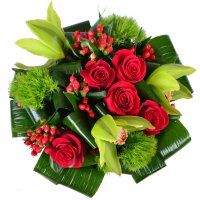 Букет квітів Червоно-зелений Астана