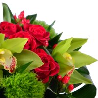 Букет квітів Червоно-зелений Астана