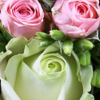 Букет квітів Біло-рожевий Булавайо