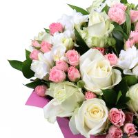 Букет цветов Бело-розовый Джидда
                            