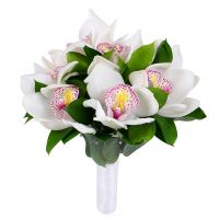 White Orchid wedding bouquet Biella