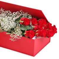 9 roses in a gift box Duliby