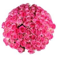 Букет 101 рожева троянда Креморн