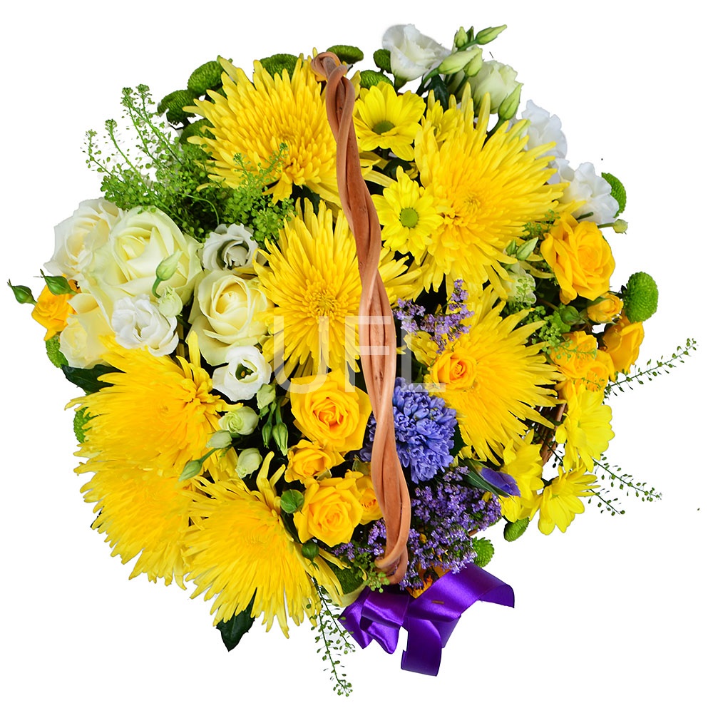 Basket of sunny flowers Basket of sunny flowers