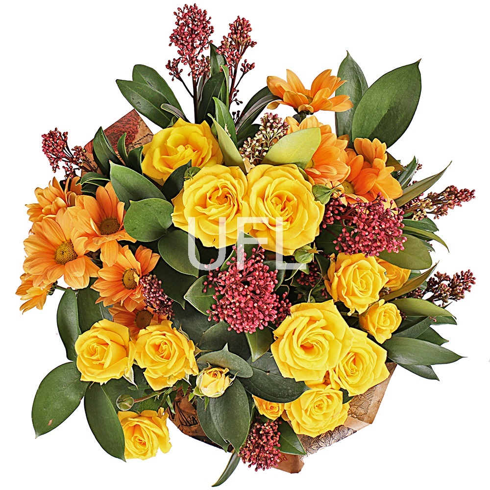Mix of 9 Flowers in Yellow Tones Mix of 9 Flowers in Yellow Tones