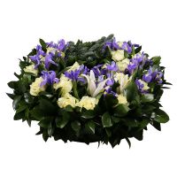 Funeral Wreath with Irises Milan