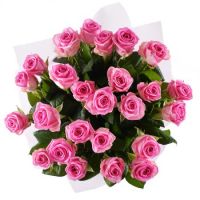 25 розовых роз Малиновый Удине