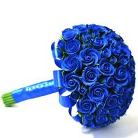 Весільний букет із синіх троянд Тегеран