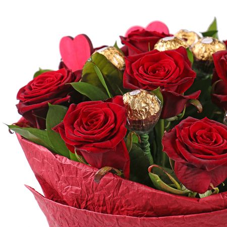 Букет роз с Днем Рождения 11 бордовых роз Букет роз с Днем Рождения 11 бордовых роз