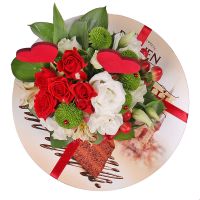 Cake with flower arrangement Balasineshty