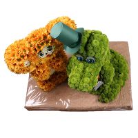 Іграшка з квітів Чебурашка і крокодил Гєна Барановичі