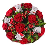 Bouquet of roses with teddies Novograd-Volynskiy