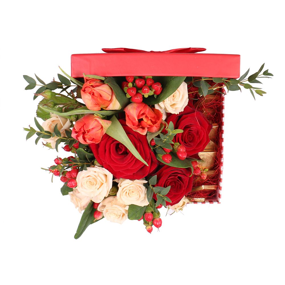 Букет квітів Святкова коробочка