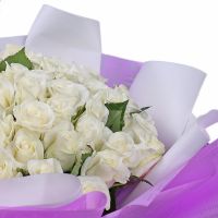 Букет 51 белая роза Реймс
