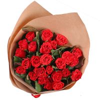 Букет 25 красных роз Хундсанген