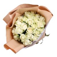 25 белых роз  Бережани