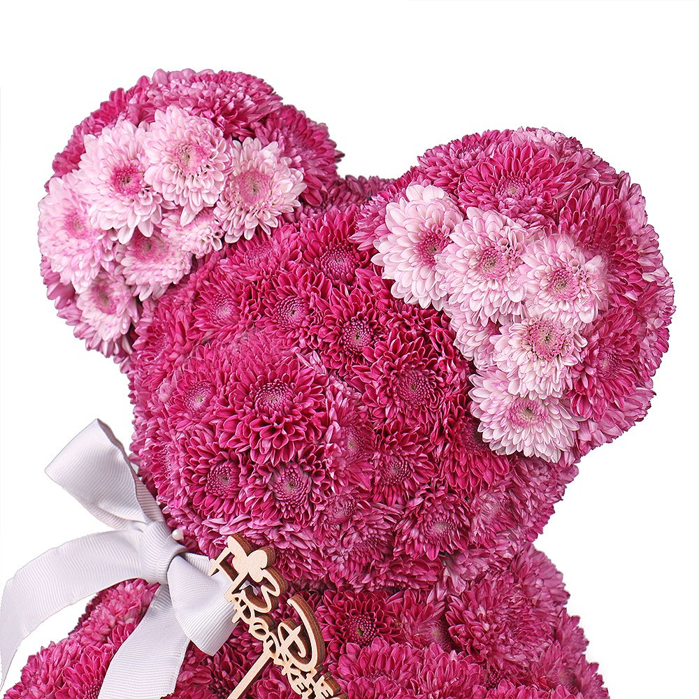 Pink teddy with a tie-bow Pink teddy with a tie-bow