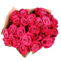 25 hot pink roses Ekibastuz