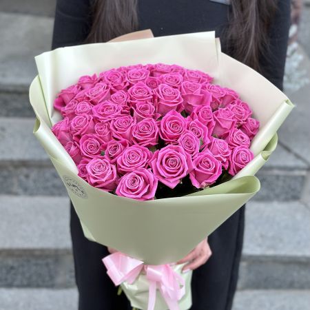 51 розовая роза Марино (Австралия)
