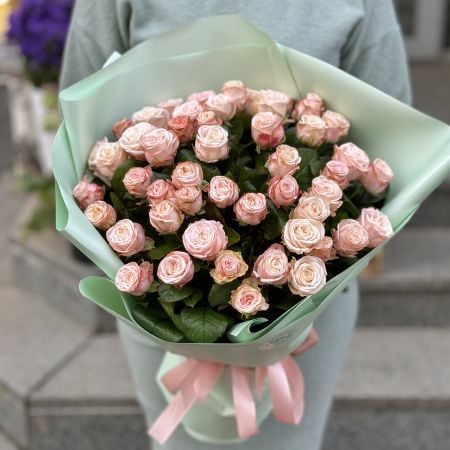 Акция! 51 розовая роза 40 см Киев