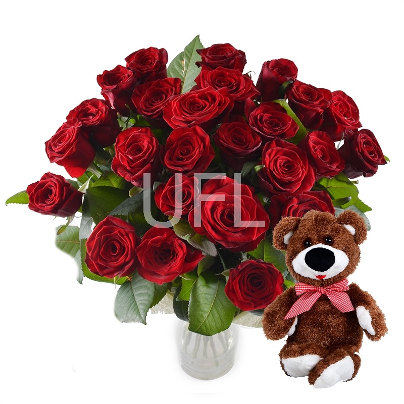 Promo! Ruby bouquet + teddy bear for free!!!   Promo! Ruby bouquet + teddy bear for free!!!  