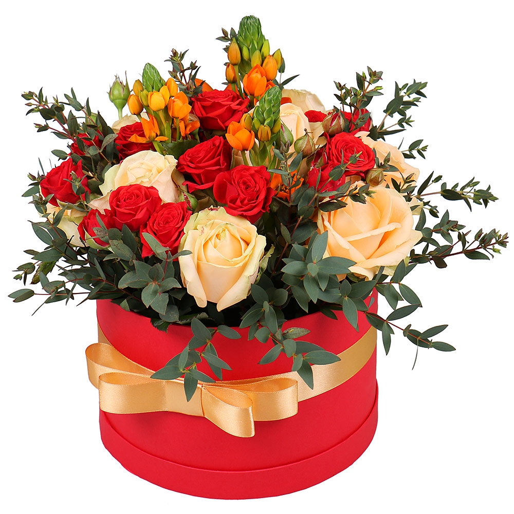 Цветы в коробке Аврора Харьков
